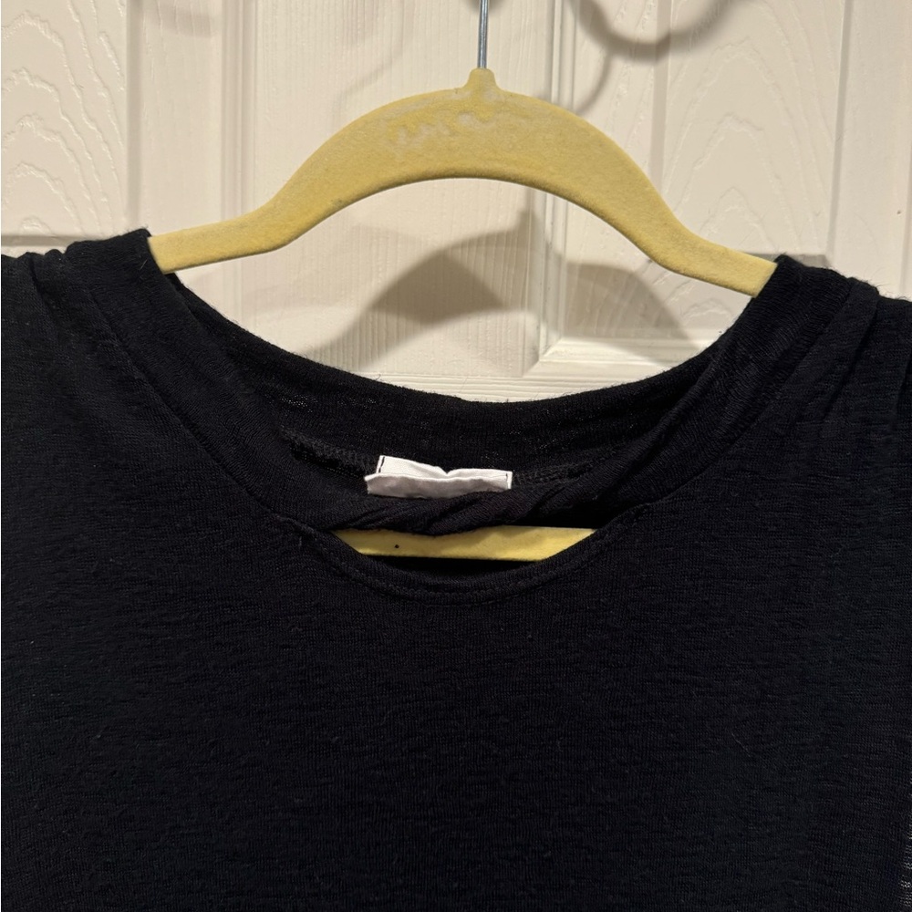 LNA brand Black cut out collar tank top - Picture 2 of 5